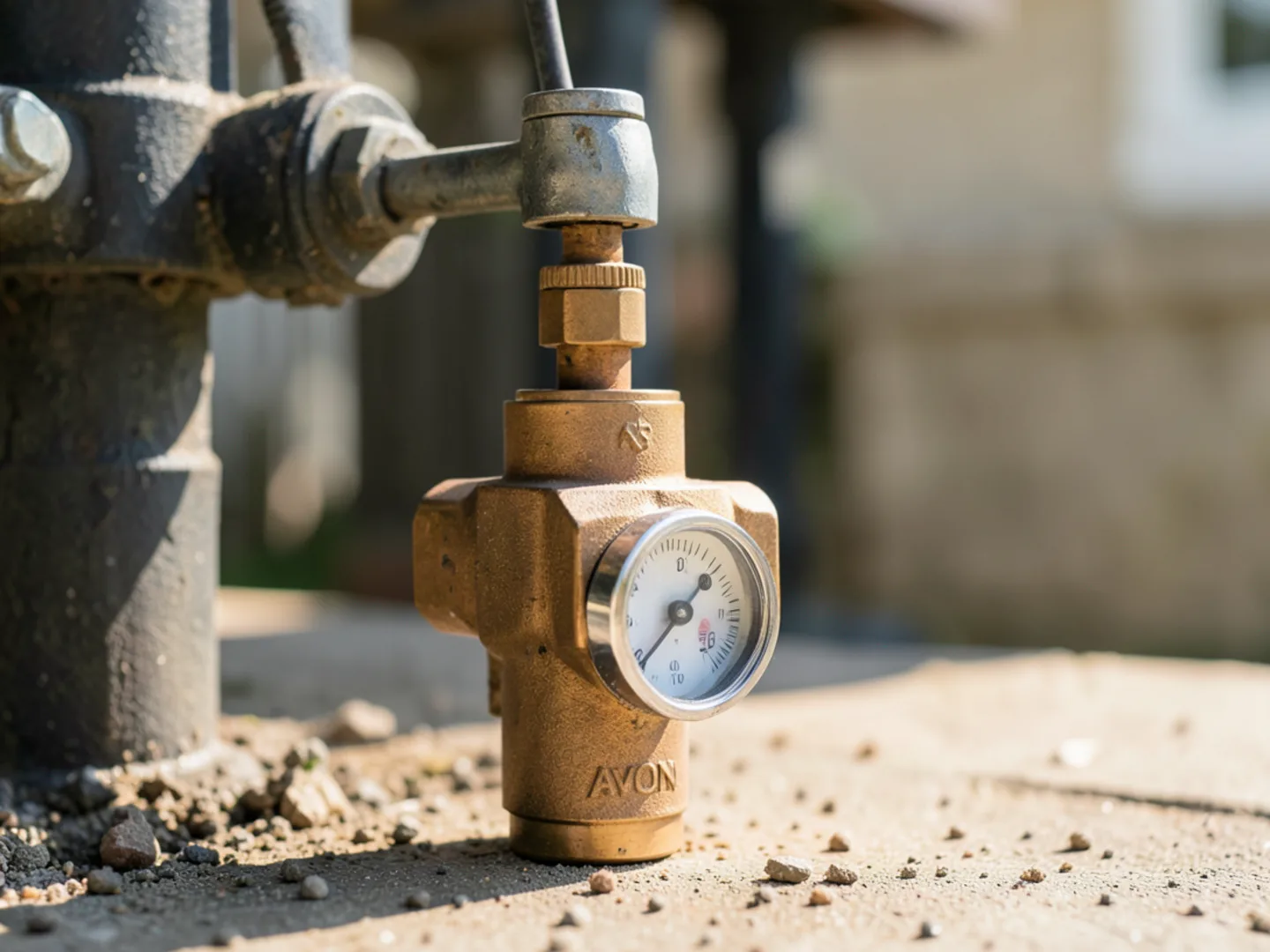 Plumber servicing a residential water heating or piping system in Avon, PA