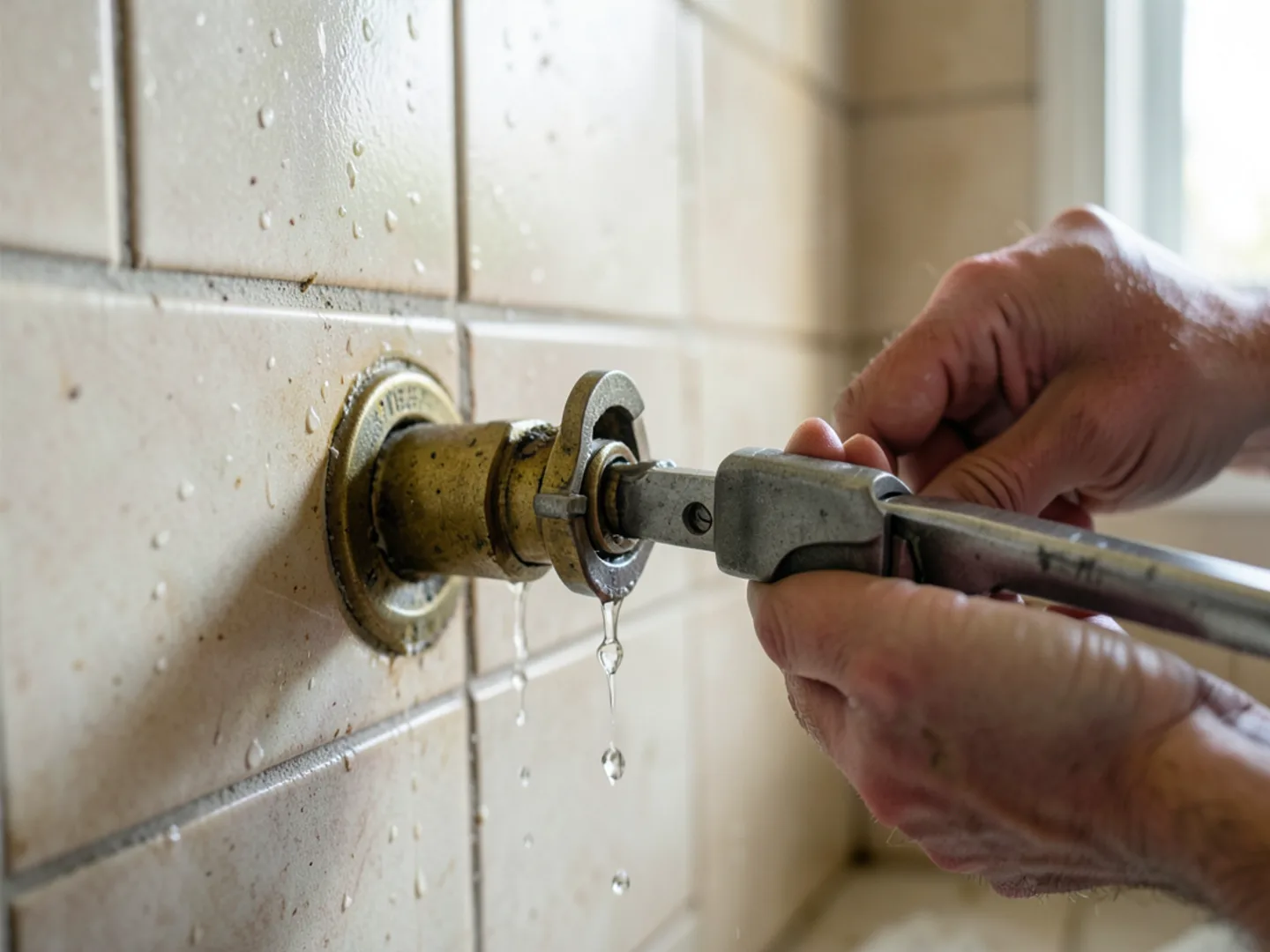 Plumber servicing a residential water heating or piping system in Hebron, PA