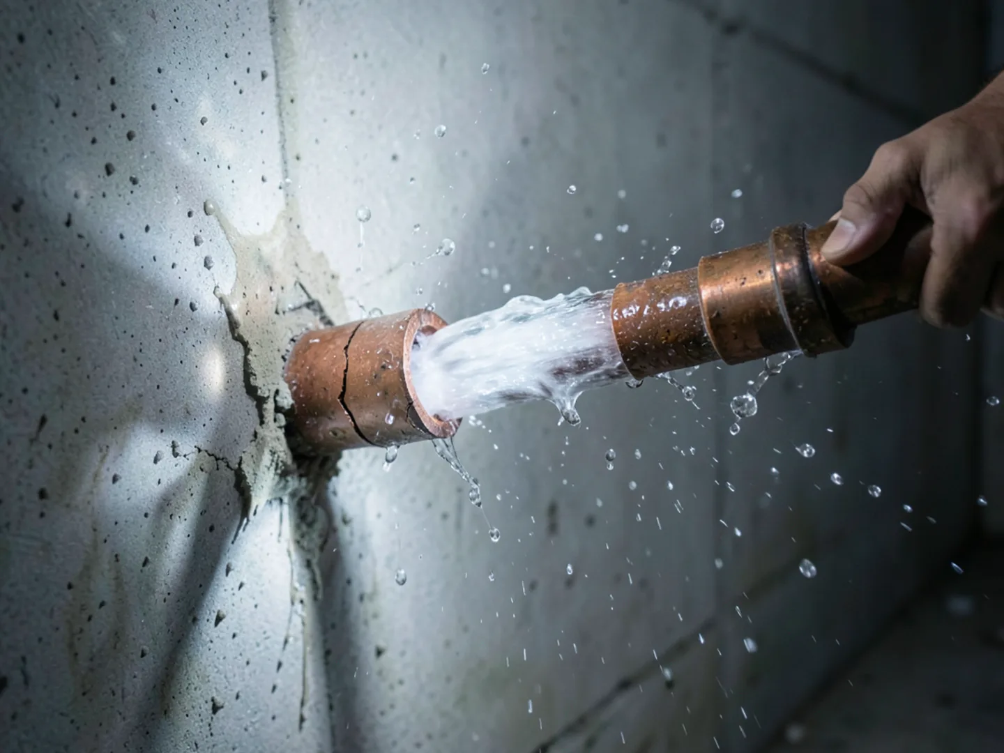 Plumber diagnosing emergency plumbing issue with professional testing tools in Lebanon County