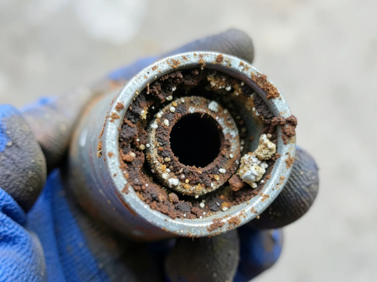 Plumber diagnosing whole-home repiping issue with professional testing tools in Lebanon County