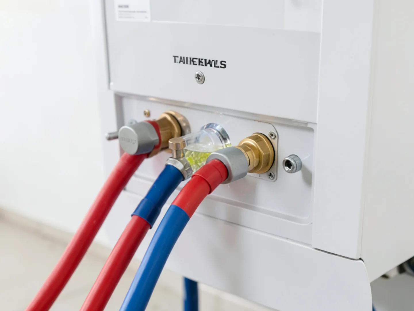 Plumber diagnosing tankless water heater repair issue with professional testing tools in Lebanon County