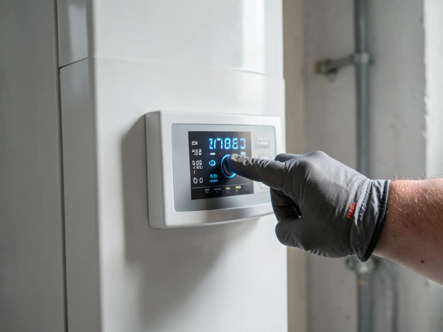 Technician installing quality replacement components for tankless water heater repair